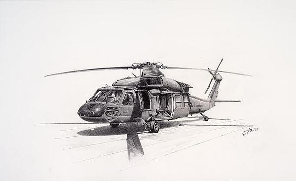 600x367 Uh Black Hawk Drawing - Black Hawk Drawing