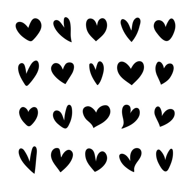 626x626 Heart Vectors, Photos And Free Download - Black Heart Drawing