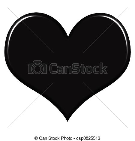 450x470 Black Heart Clipart - Black Heart Drawing