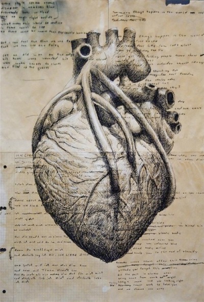 400x591 Heart Drawing Tumblr - Black Heart Drawing