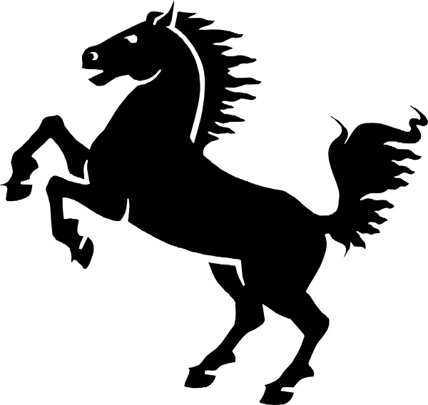 600x568 Black Horse Clip Art Free Vector In Open Office Drawing - Black Horse Drawing