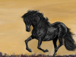 267x200 Ipad Drawing Black Horse - Black Horse Drawing