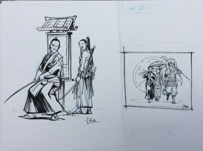 700x522 Hub - Black Ink Drawings