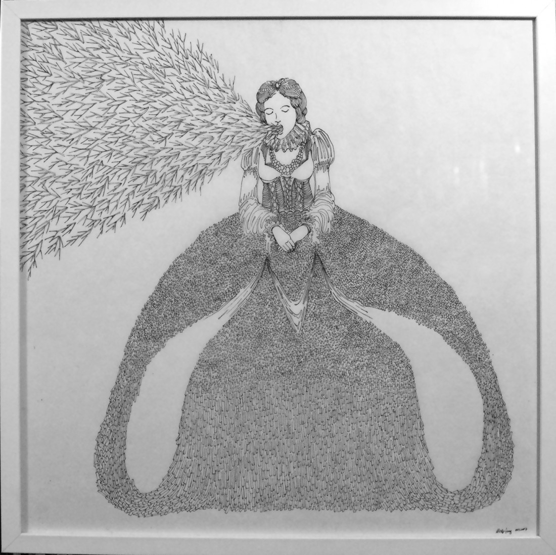 1100x1098 Multitude Series Black Ink Drawings - Black Ink Drawings