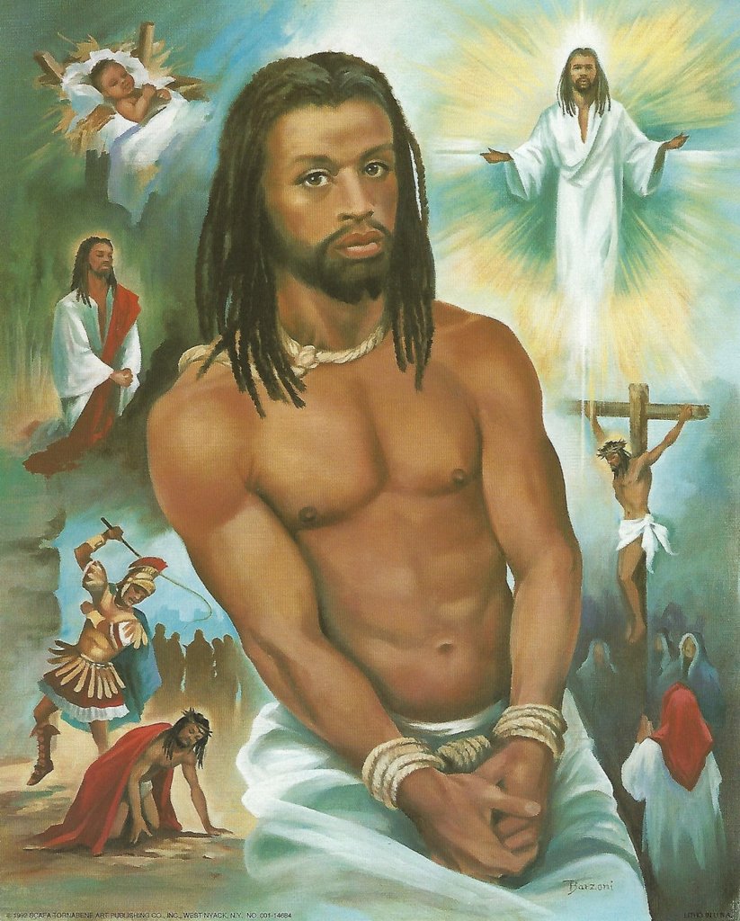 823x1024 his voyage the life of black jesus - Black Jesus Drawing