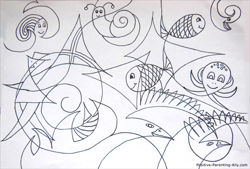 500x338 fantastic drawing for kids kandinsky style made easy - Black Kid Drawing