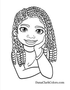 232x300 Free Coloring - Black Kid Drawing