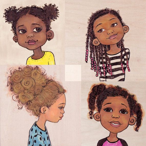 570x570 giclee prints capture black girls' beauty going natural art - Black Kid Drawing