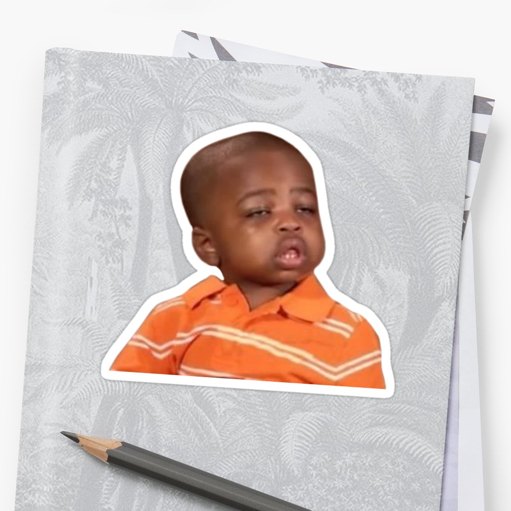 1000x1000 High Black Kid Meme Canvas Print - Black Kid Drawing