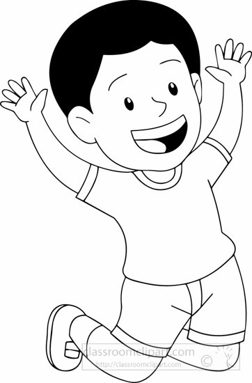 362x550 Kids Drawing Clipart Black And White Crafts And Arts - Black Kid Drawing