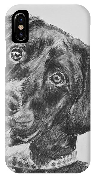 316x592 black lab puppy charcoal sketch iphone x case for sale - Black Lab Drawing