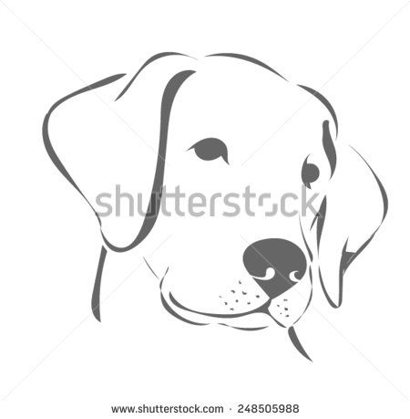 450x459 Line Drawing Of Labrador Retriever - Black Lab Line Drawing