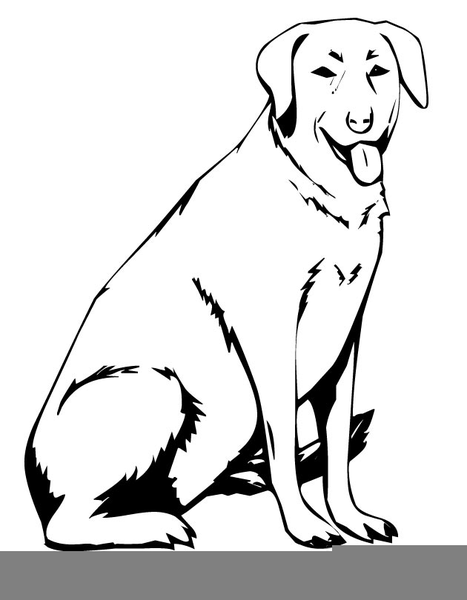 467x600 Clipart Black Lab Free Images - Black Lab Line Drawing