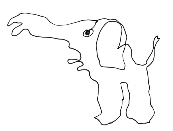 600x453 Day - Black Lab Line Drawing