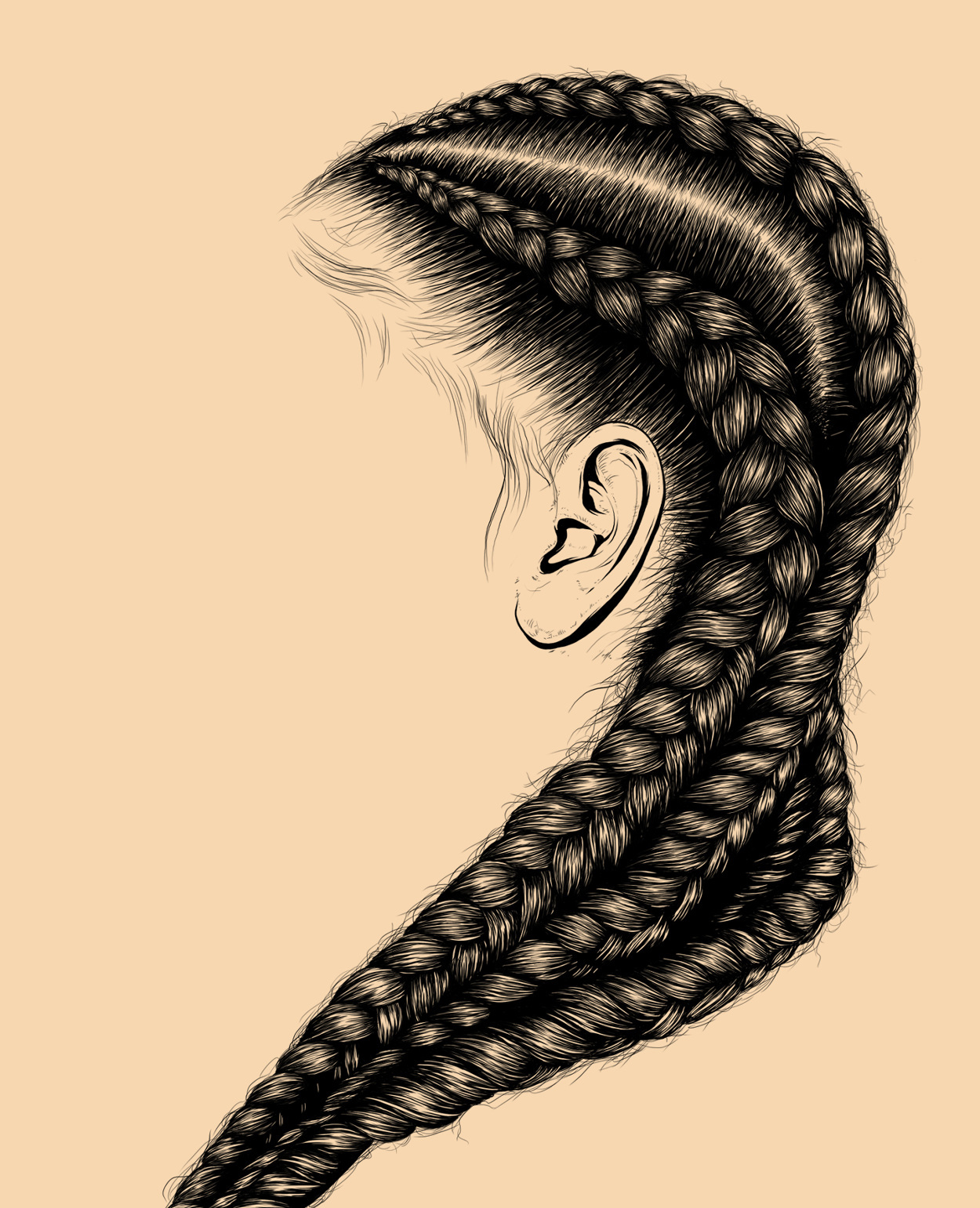 1250x1541 these intricate illustrations of black women's hair promote self - Black Love Drawings