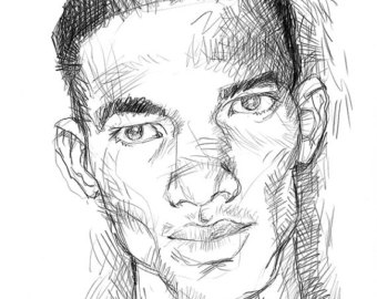 340x270 Black Man Portrait Etsy - Black Man Drawing
