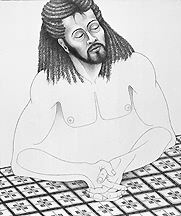 181x216 contemporary portraits of men sensitive and expressive fine art - Black Man Drawing