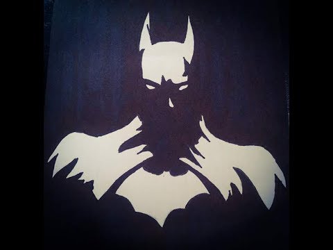 480x360 cool bat man drawing with black marker - Black Marker Drawings