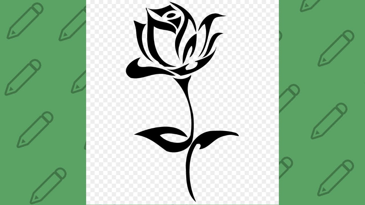 1280x720 Diy How To Draw A Rose Using Black Penmarker Only Easy - Black Marker Drawings