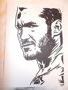 225x300 black ink marker pen sketch drawing wrestler randy orton ebay - Black Marker Drawings