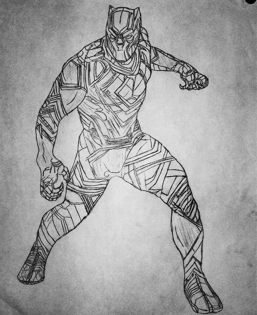 835x1024 black panther drawing - Black Panther Drawing