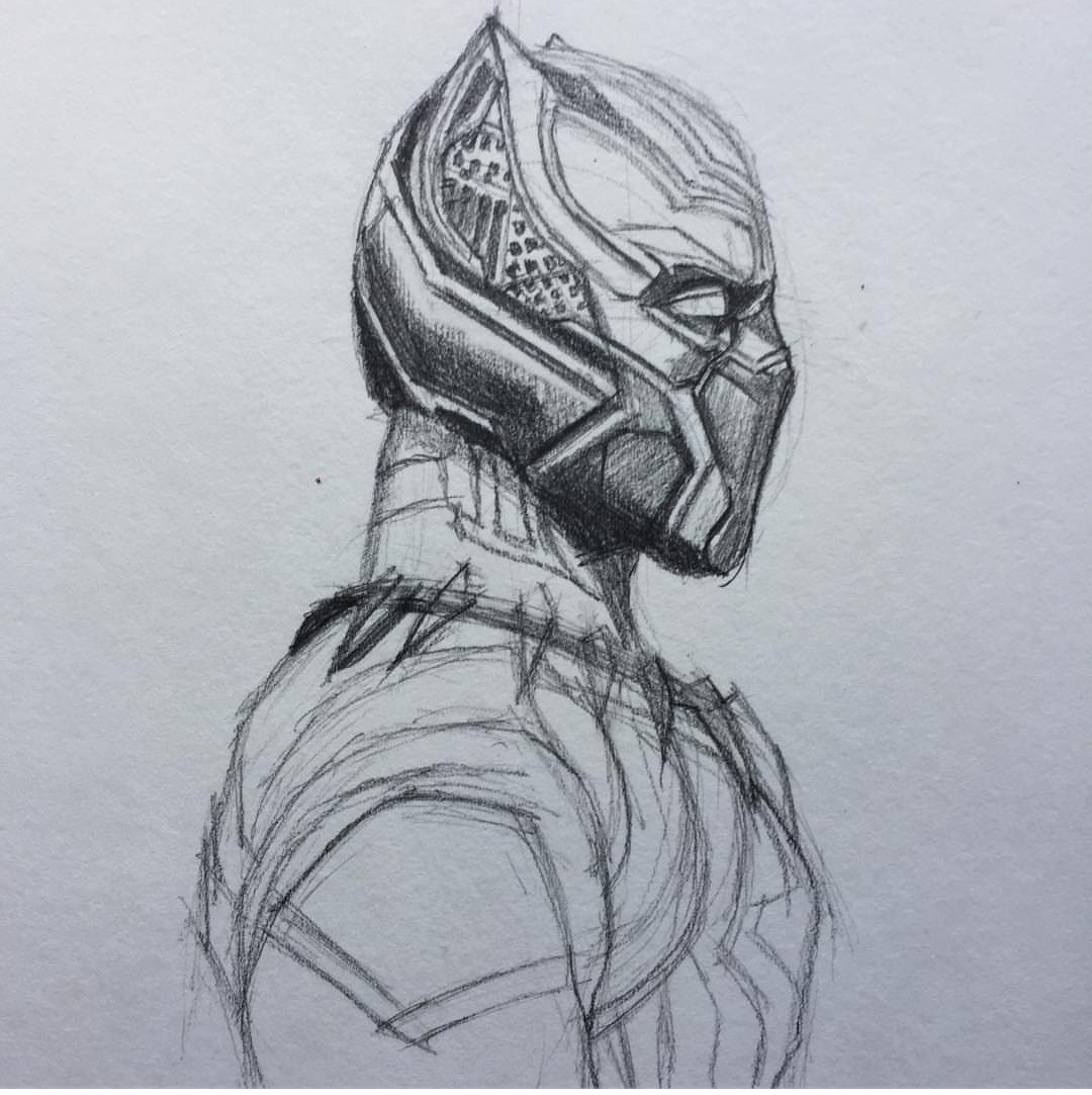 1080x1082 drawing of black panther!!!!!! steemit - Black Panther Drawing