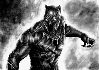 350x248 the black panther drawing tutorial, step - Black Panther Drawing