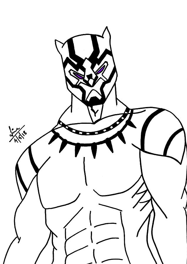 636x900 black panther drawing - Black Panther Drawing Marvel