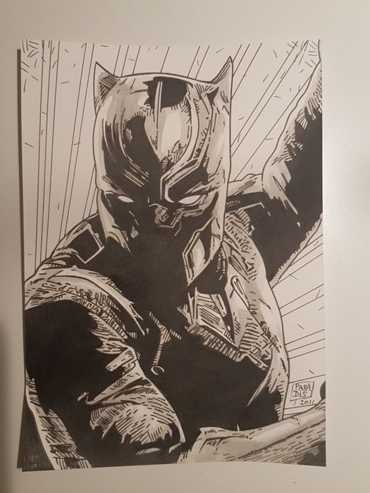 525x700 Louis Paradis - Black Panther Drawing Marvel