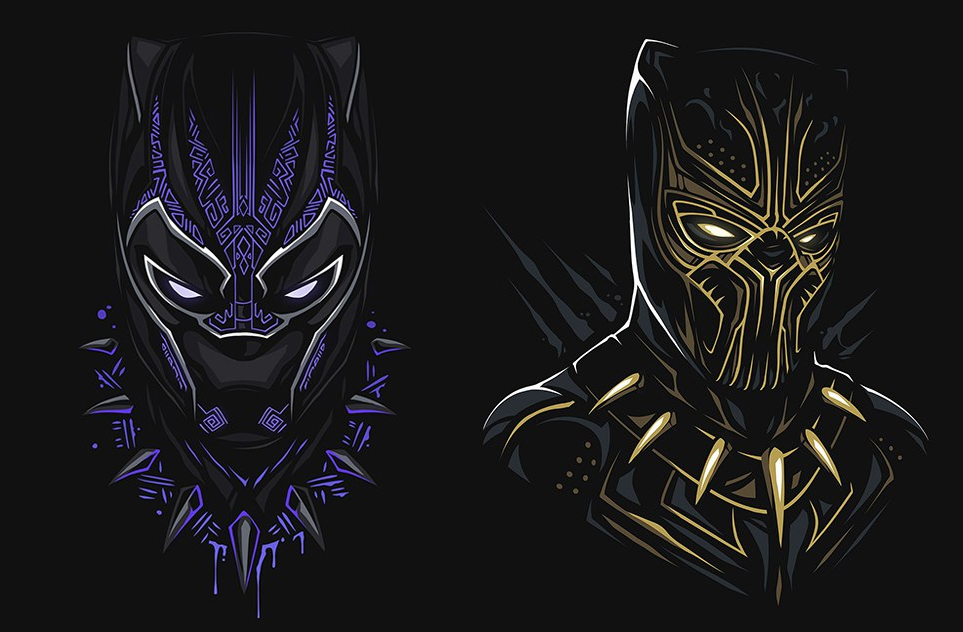 963x632 prints for indiwid marvel black panther on behance - Black Panther Drawing Marvel