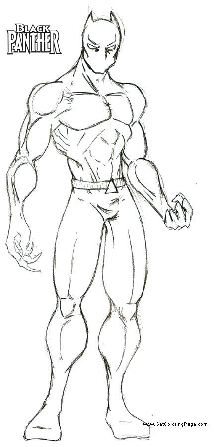 431x900 black panther coloring pages marvel superhero line drawing - Black Panther Drawing Marvel