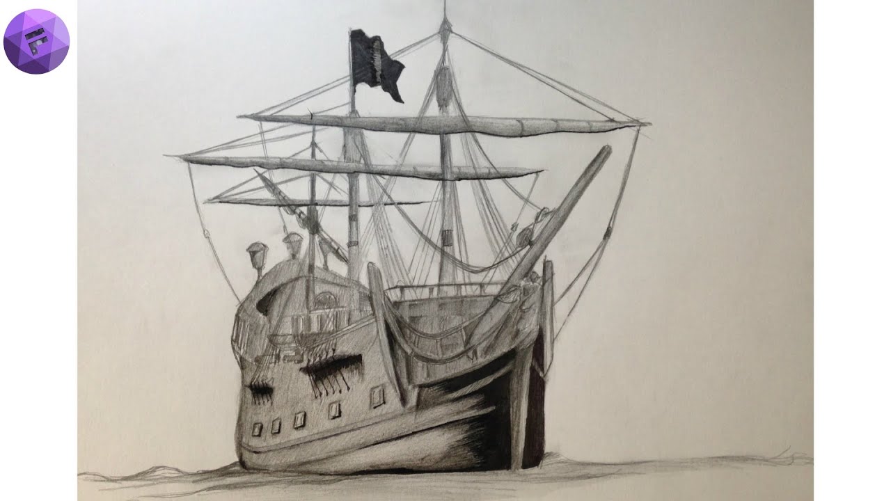 1280x720 pirate ship draw black pearl maybe - Black Pearl Drawing