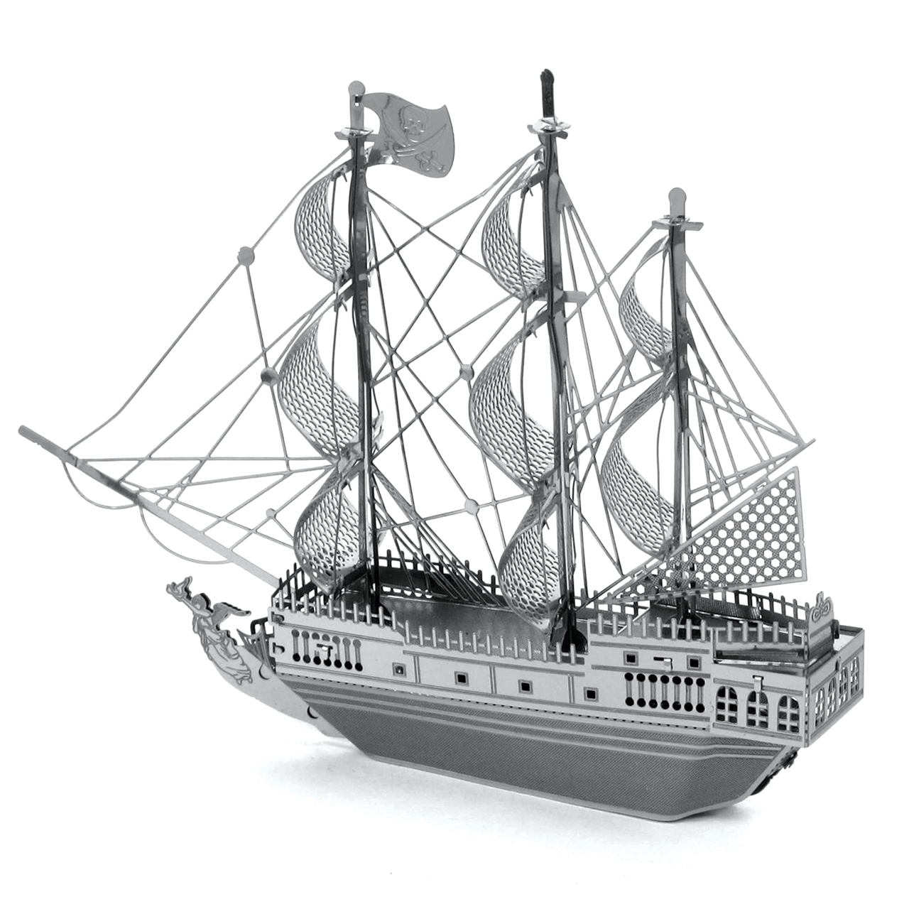 1280x1280 Black Pearl Pirate Ship Metal Model - Black Pearl Drawing