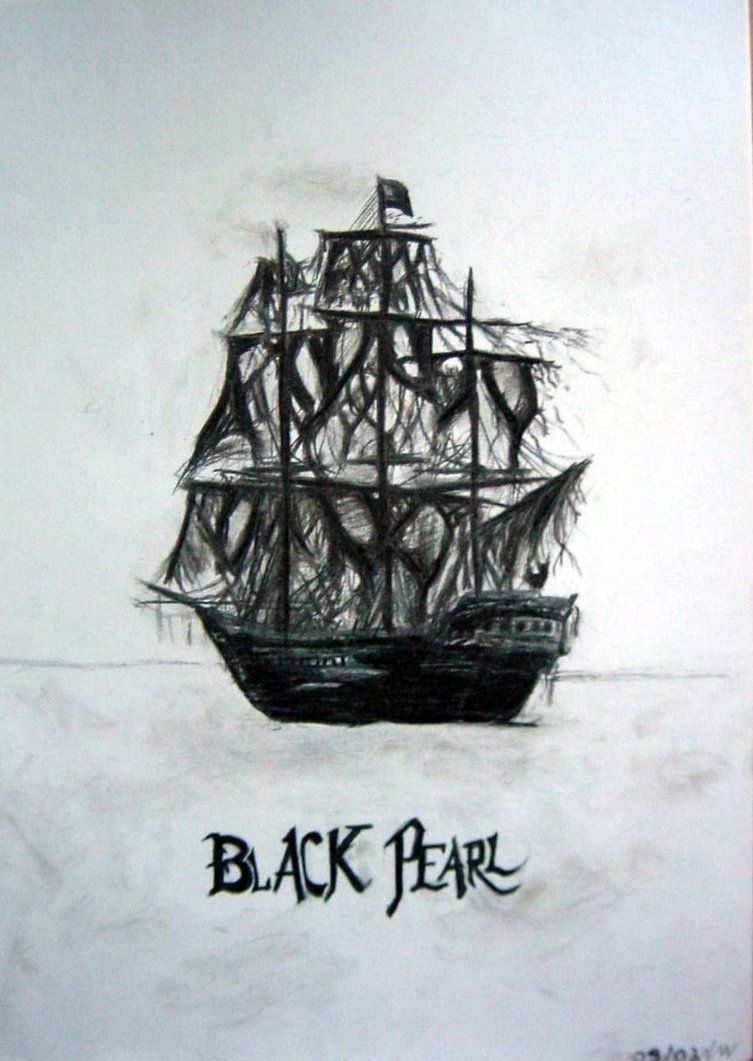 Black Pearl Ship Drawing at PaintingValley.com | Explore collection of ...