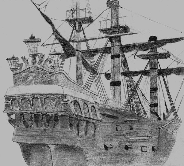 Black Pearl Ship Drawing at PaintingValley.com | Explore collection of ...