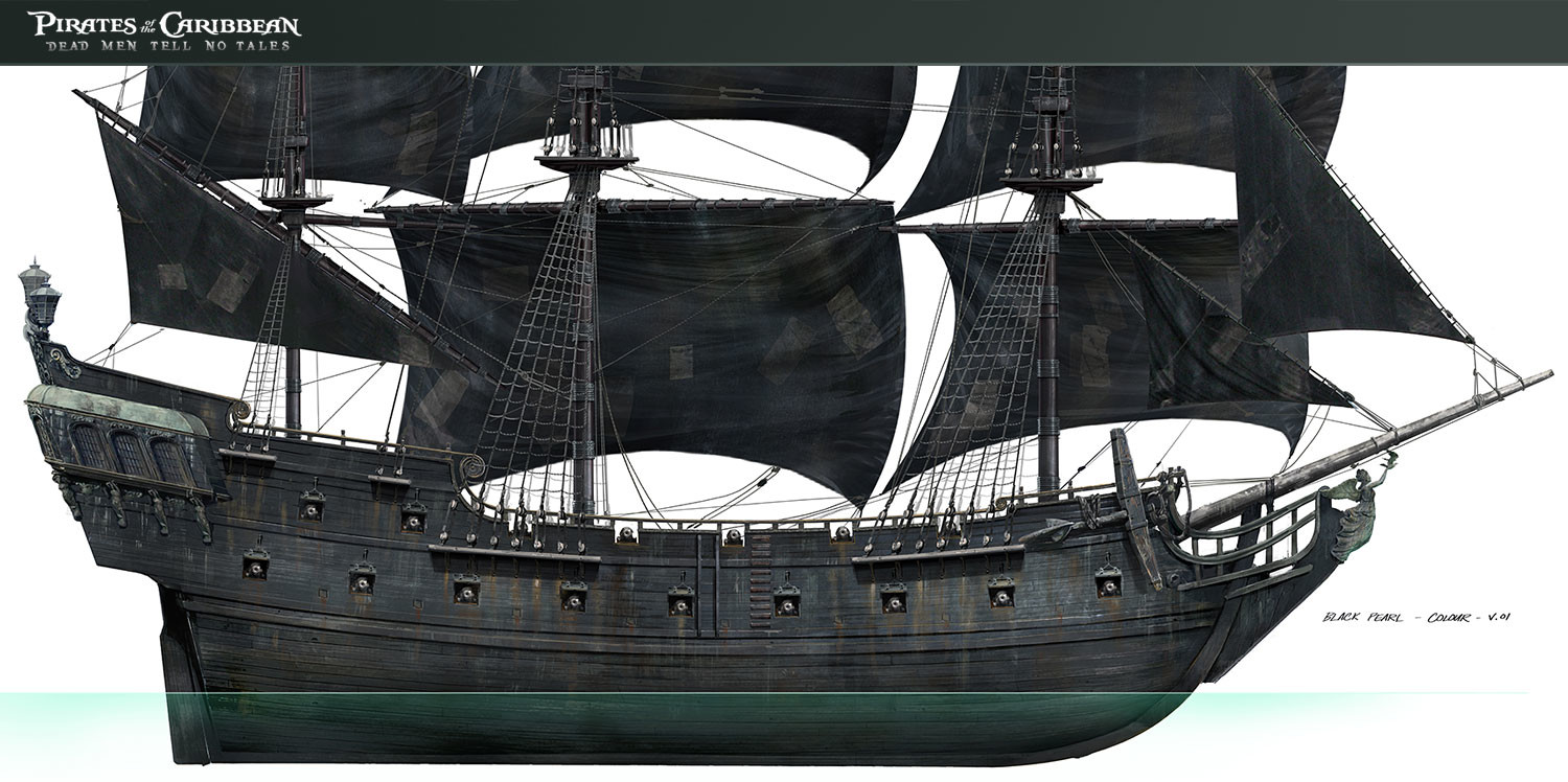 Black Pearl Ship Drawing at PaintingValley.com | Explore collection of
