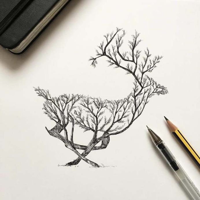692x692 best illustration black pen illustrations images on designspiration - Black Pen Drawings
