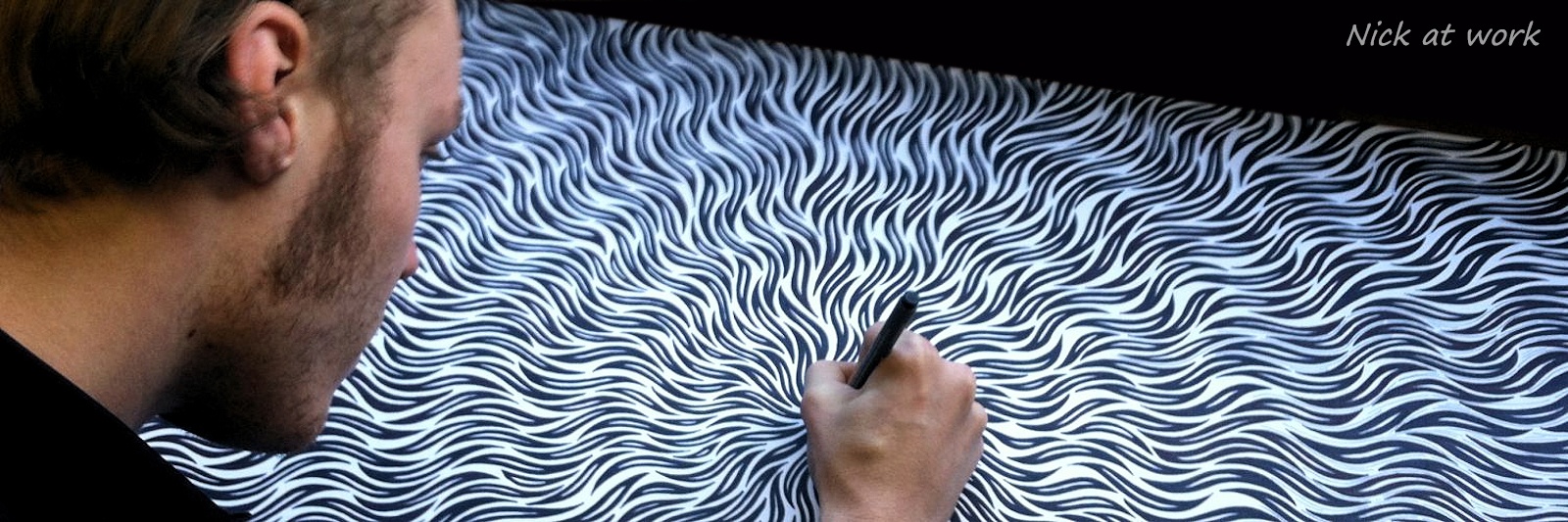 1600x533 Black Pen Art Nick Rendall Illustrations Artwork - Black Pen Drawings