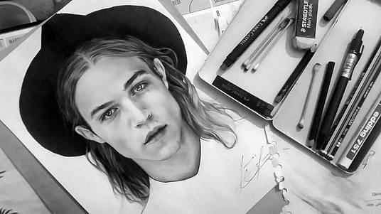 536x301 Draw A Realistic Pencil Drawing Or Portrait For Leooky - Black Pencil Drawing