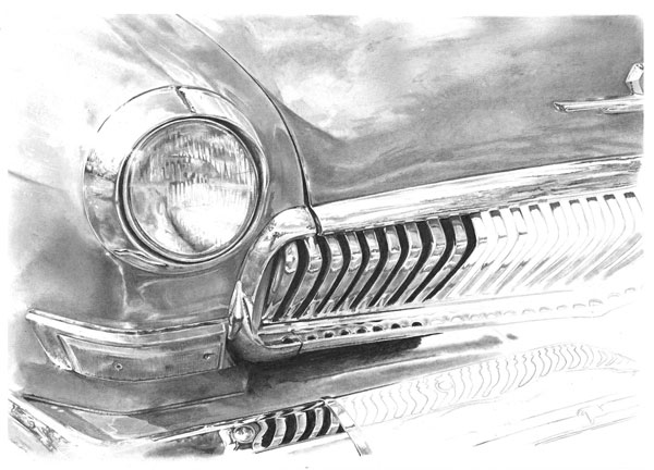 600x432 How To Draw Realistic Metallic Effects With Pencil - Black Pencil Drawing