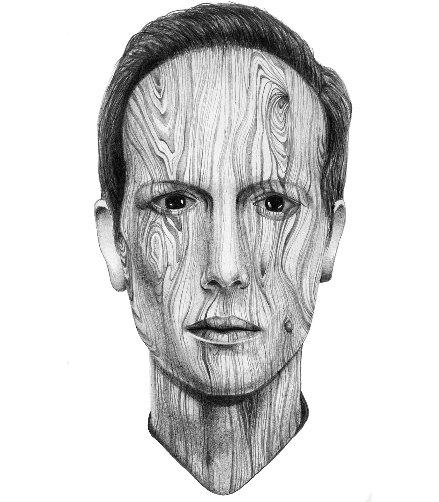 1500x1714 Drawings Of Mysterious Wooden People - Black Person Drawing