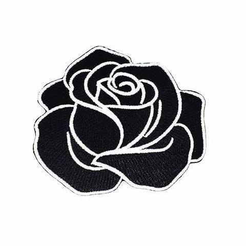 480x480 black rose patch my ticker tape parade - Black Rose Drawing