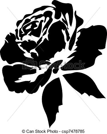 375x470 Black Roses Silhouette Of Black Rose - Black Rose Drawing