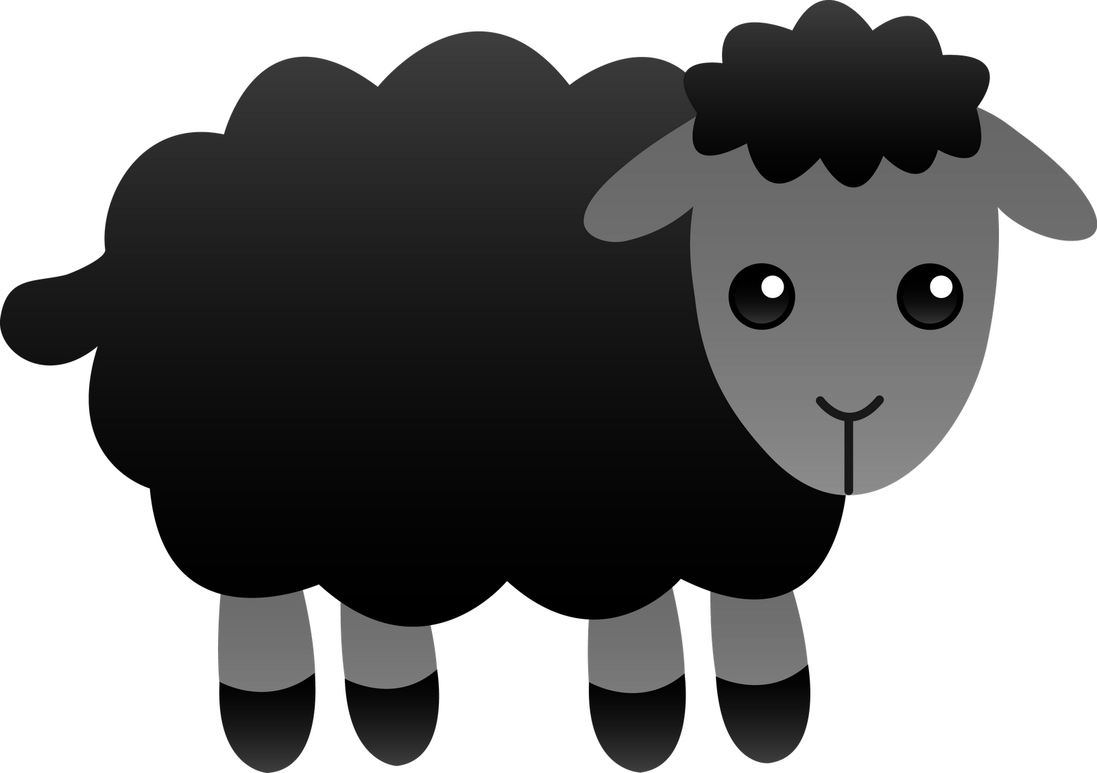 1600x1128 Black Sheep Clipart - Black Sheep Drawing