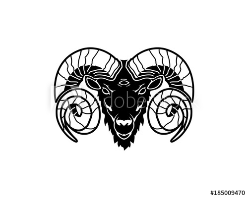 500x400 Black Sheep Head With Eyes Illustration Hand Drawing Logo - Black Sheep Drawing