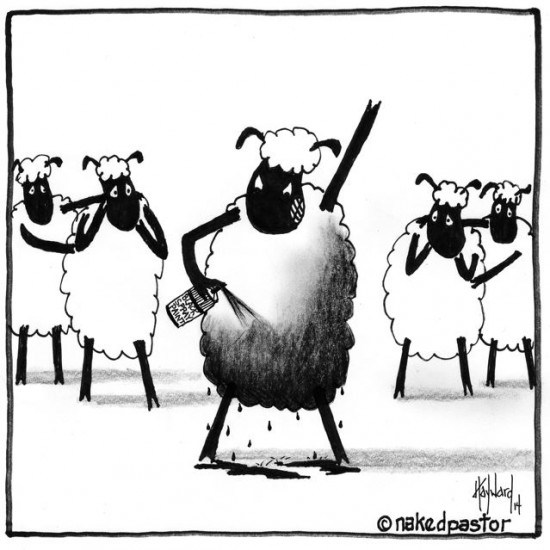 550x550 Cartoon You Have To Make Yourself The Black Sheep - Black Sheep Drawing