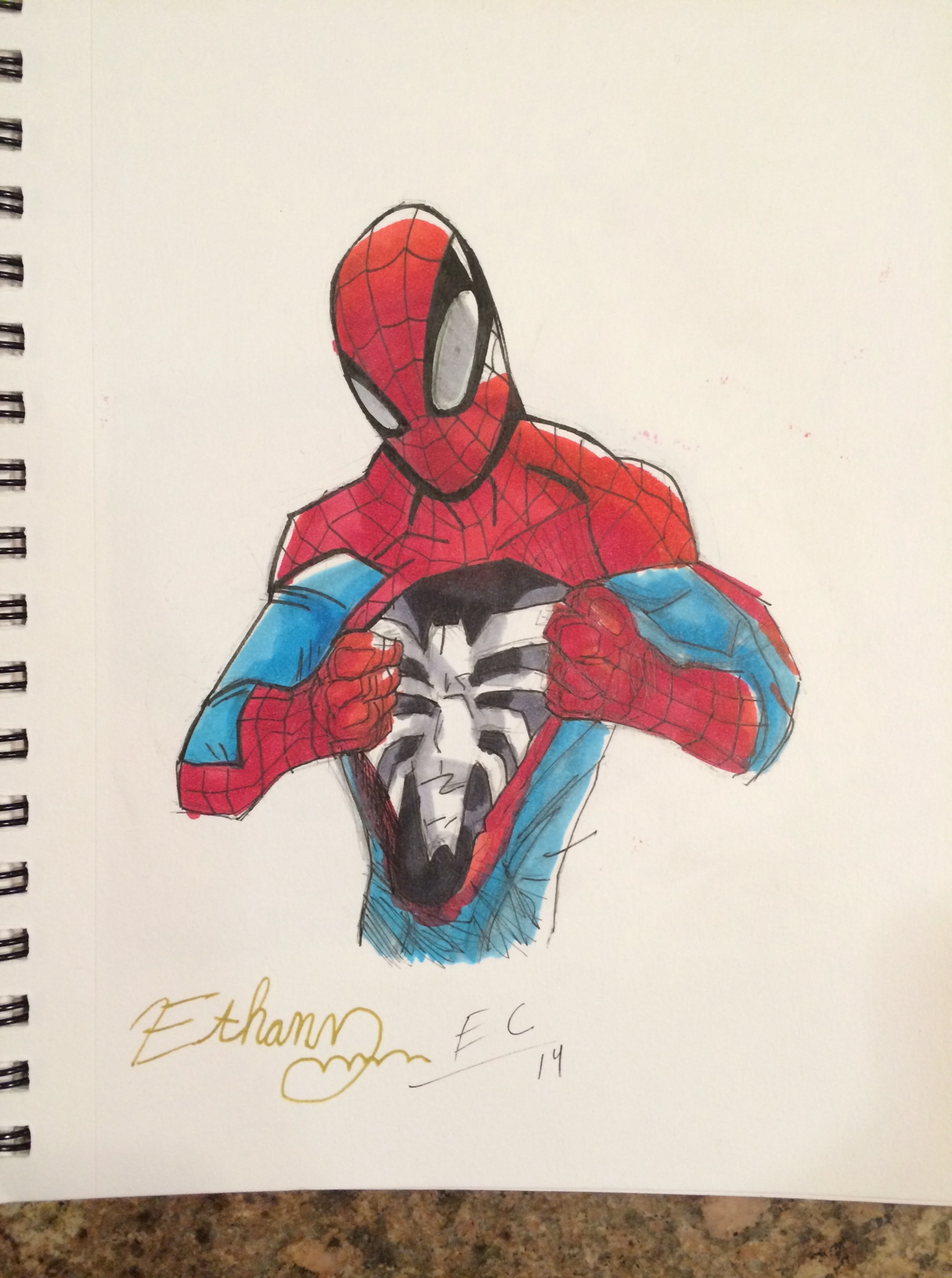1216x1632 gallery ethan castillo - Black Spiderman Drawing