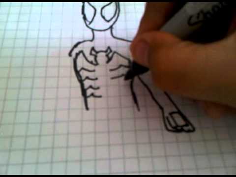 480x360 How To Draw Black Spiderman - Black Spiderman Drawing