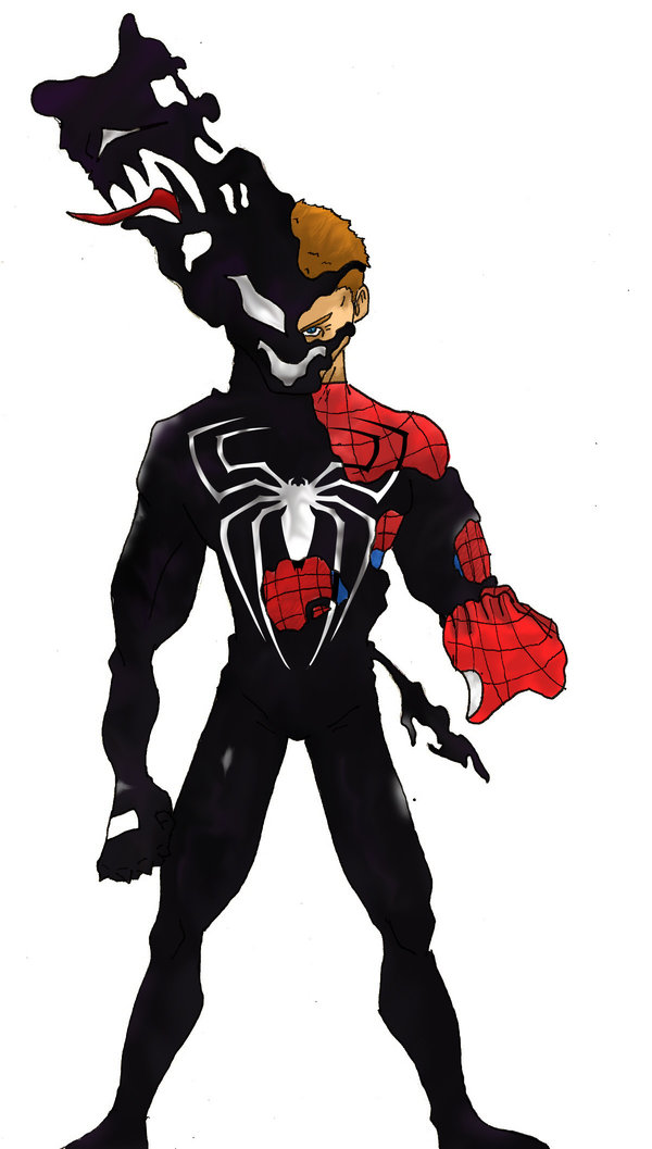 600x1057 Black Spiderman Cartoon Drawings - Black Spiderman Drawing