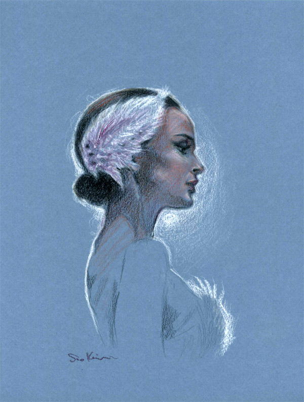 600x792 Soo Kim - Black Swan Drawing